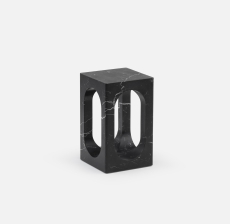 Carlo Side Table in black marquina marble