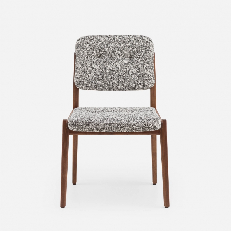 780 Capo Dining Chair by NeriHu in Danish oiled walnut and Zero 004 fabric