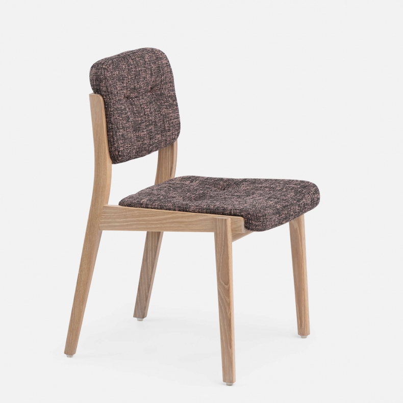 780 Capo Dining Chair by NeriHu in white oiled oak and Sonar 3 684 fabric-back