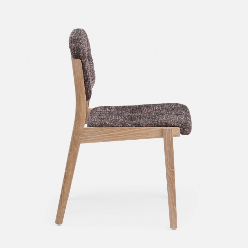 780 Capo Dining Chair by NeriHu in white oiled oak and Sonar 3 684 fabric-back