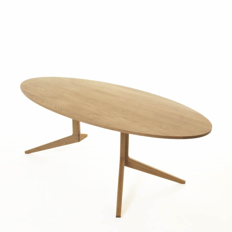 Light Oval Table by Matthew Hilton in oak