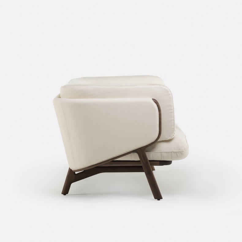 Stanley 2-Seater Sofa by Luca Nichetto in walnut